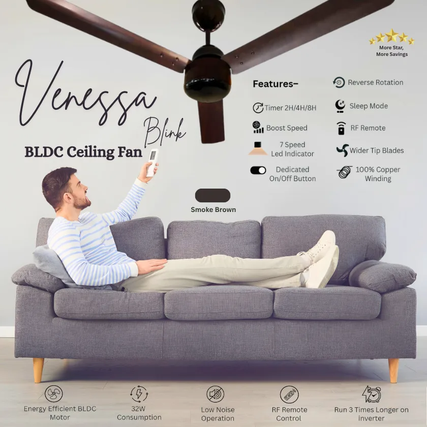 Adhunik Air Care Venessa Blink BLDC Ceiling Fan