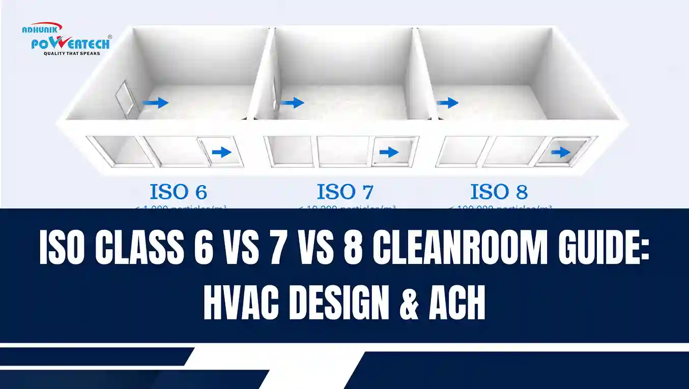 ISO Class 6 vs 7 vs 8 Cleanroom Guide: HVAC Design & ACH