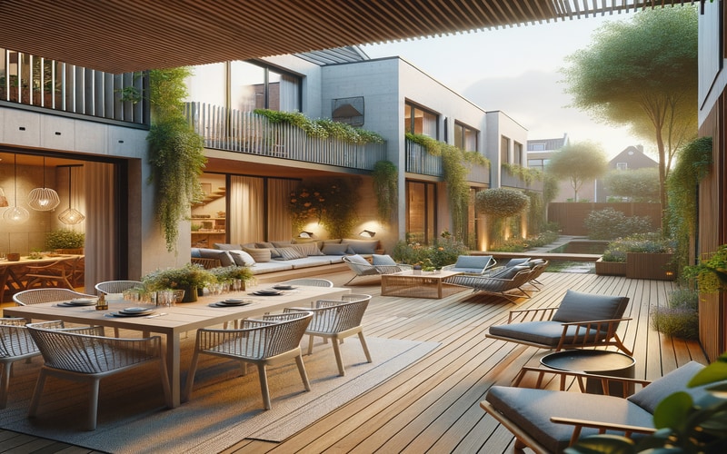 Illustratie van Mijn ervaring met tuinmeubelen en terrasinrichting: Wat ik heb geleerd in tuinmeubelen en terrasinrichting context