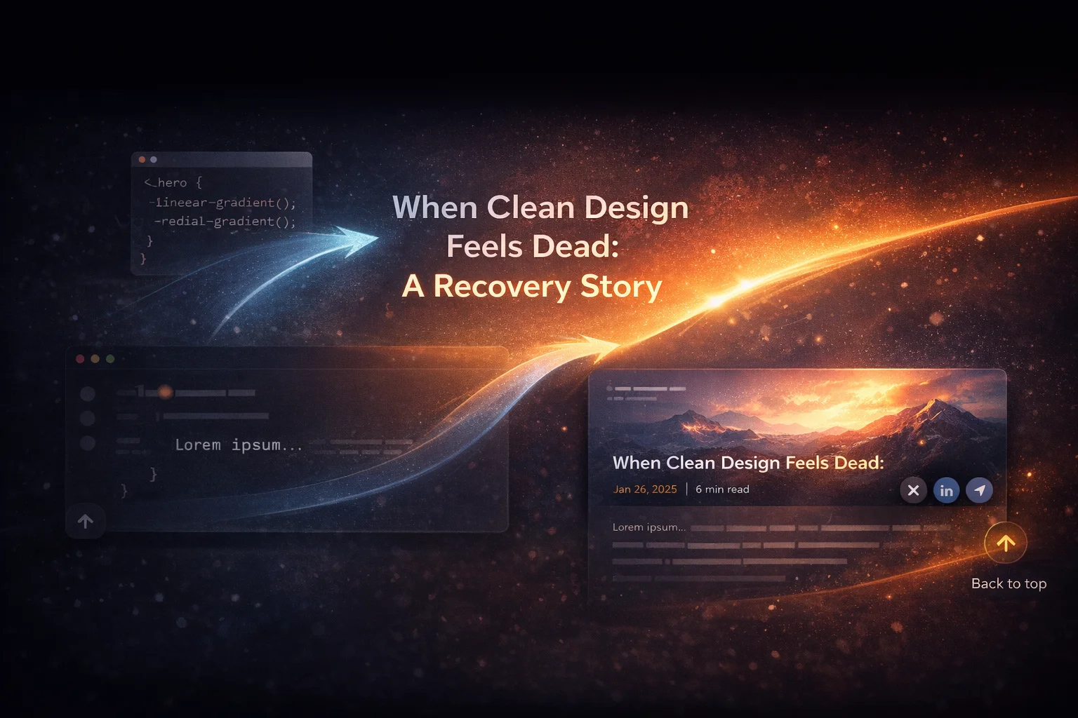 When Clean Design Feels Dead: A Recovery Story