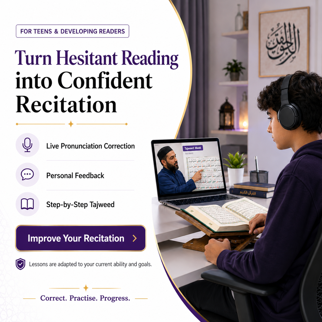 Interactive digital educational setup.