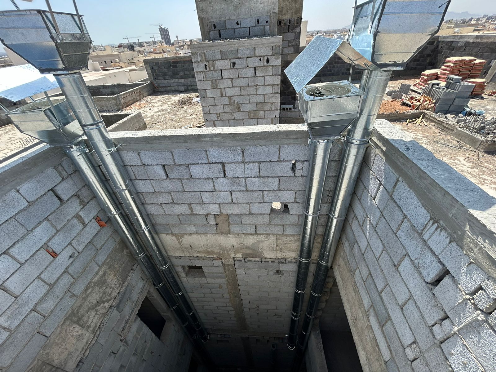 أعمال شفط مطابخ مشروع سكني