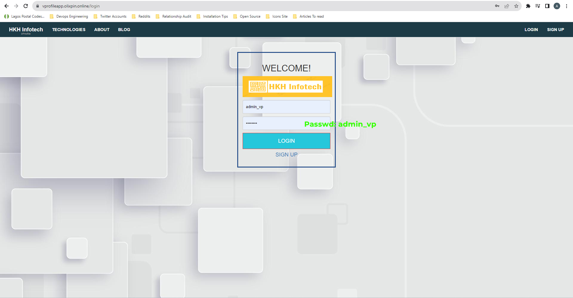 Access Web Application