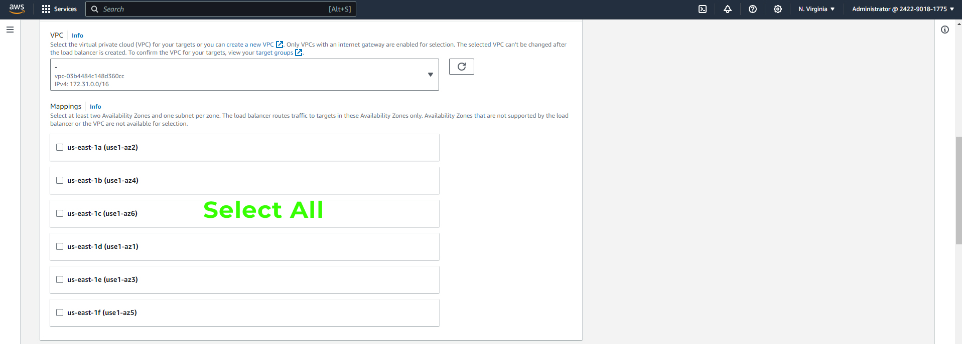 Select Subnets