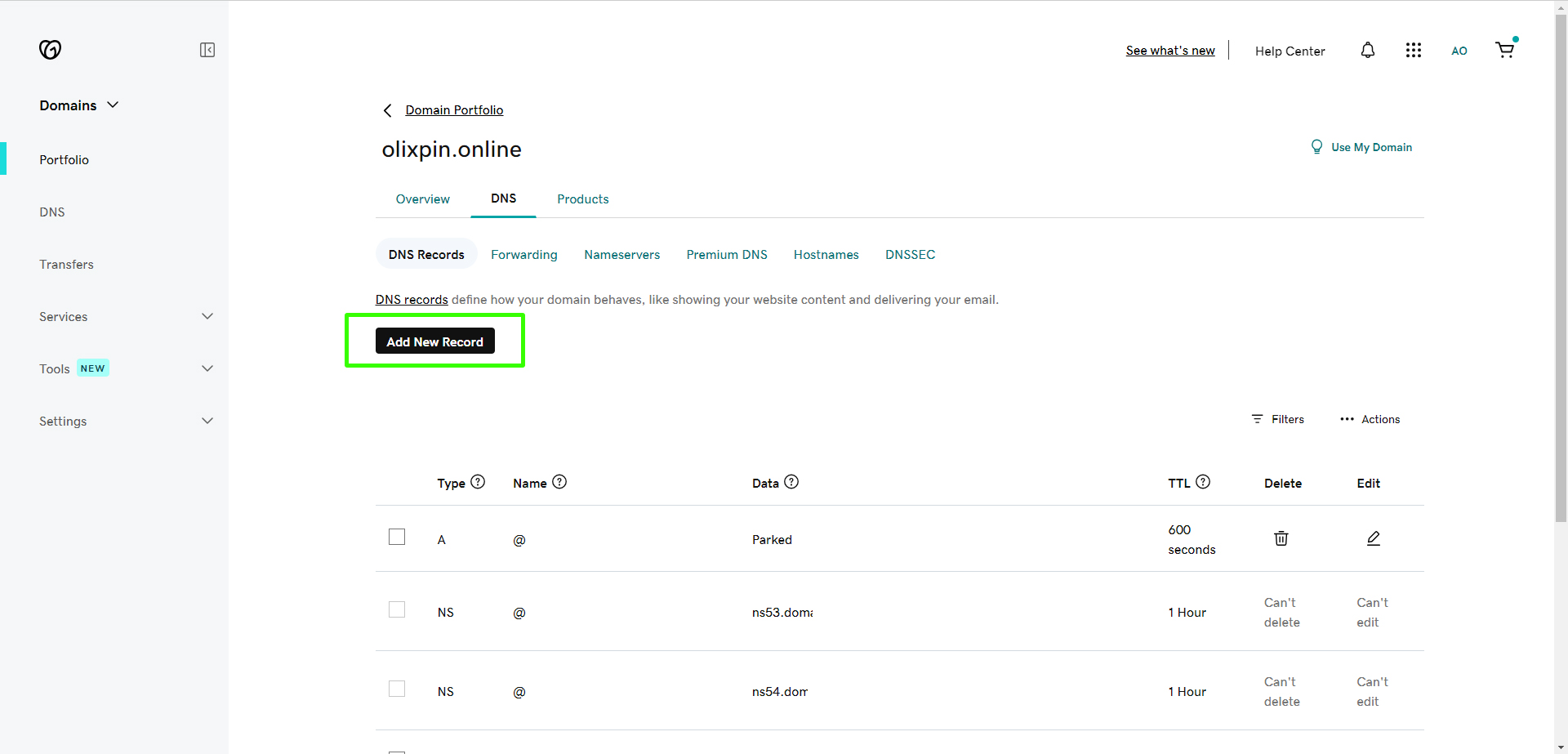 Create DNS Record