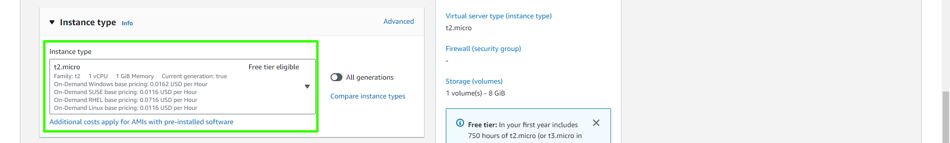 Select Instance Type