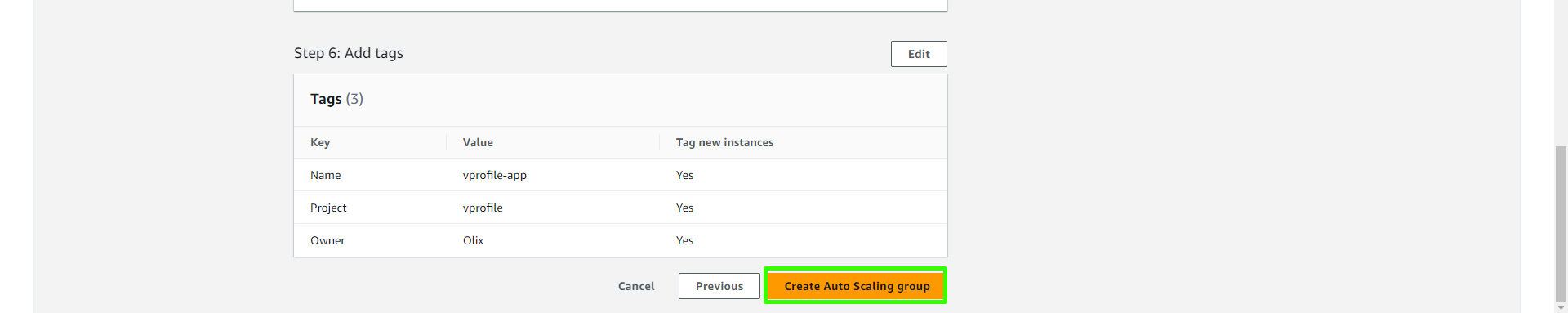 Review and Create ASG