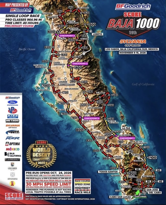 SCORE Baja 1000 59th