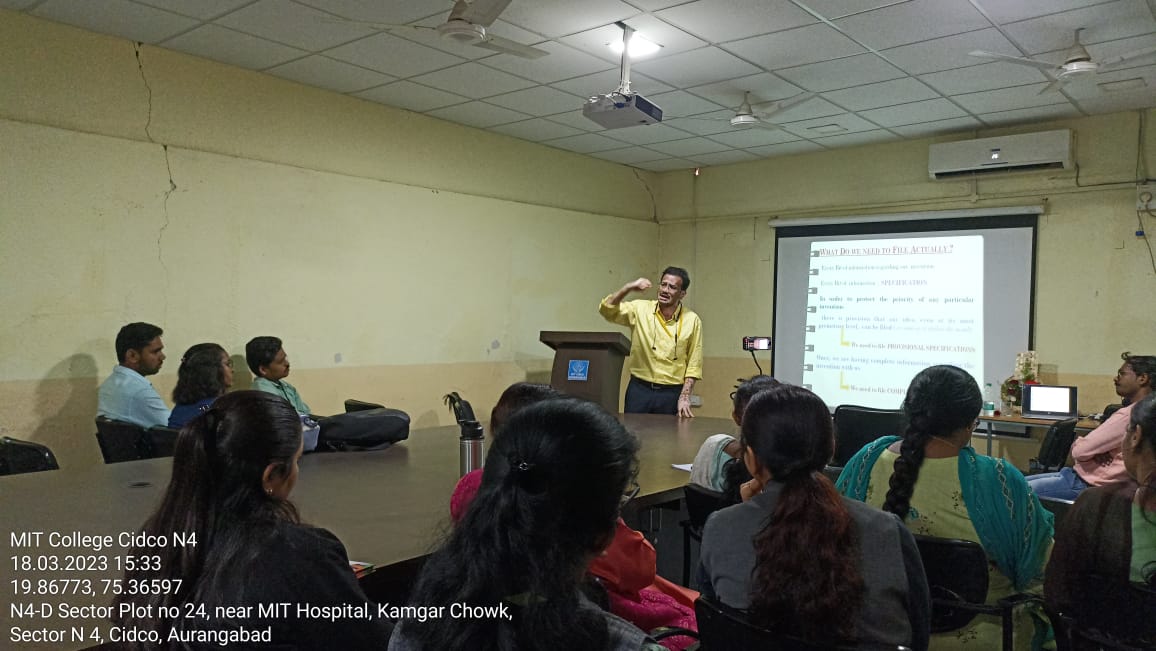 IPR Workshop for PG students & Faculty