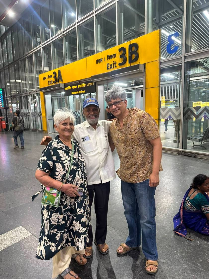 Mr. Rajat Ganguly with Dr. Y. A. Kawade and Dr. Lomte at Kolkata Airport