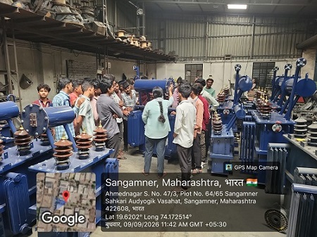 Electrical Engineering Industrial Visit at Prathamesh Transformer, Sangamner — photo 3