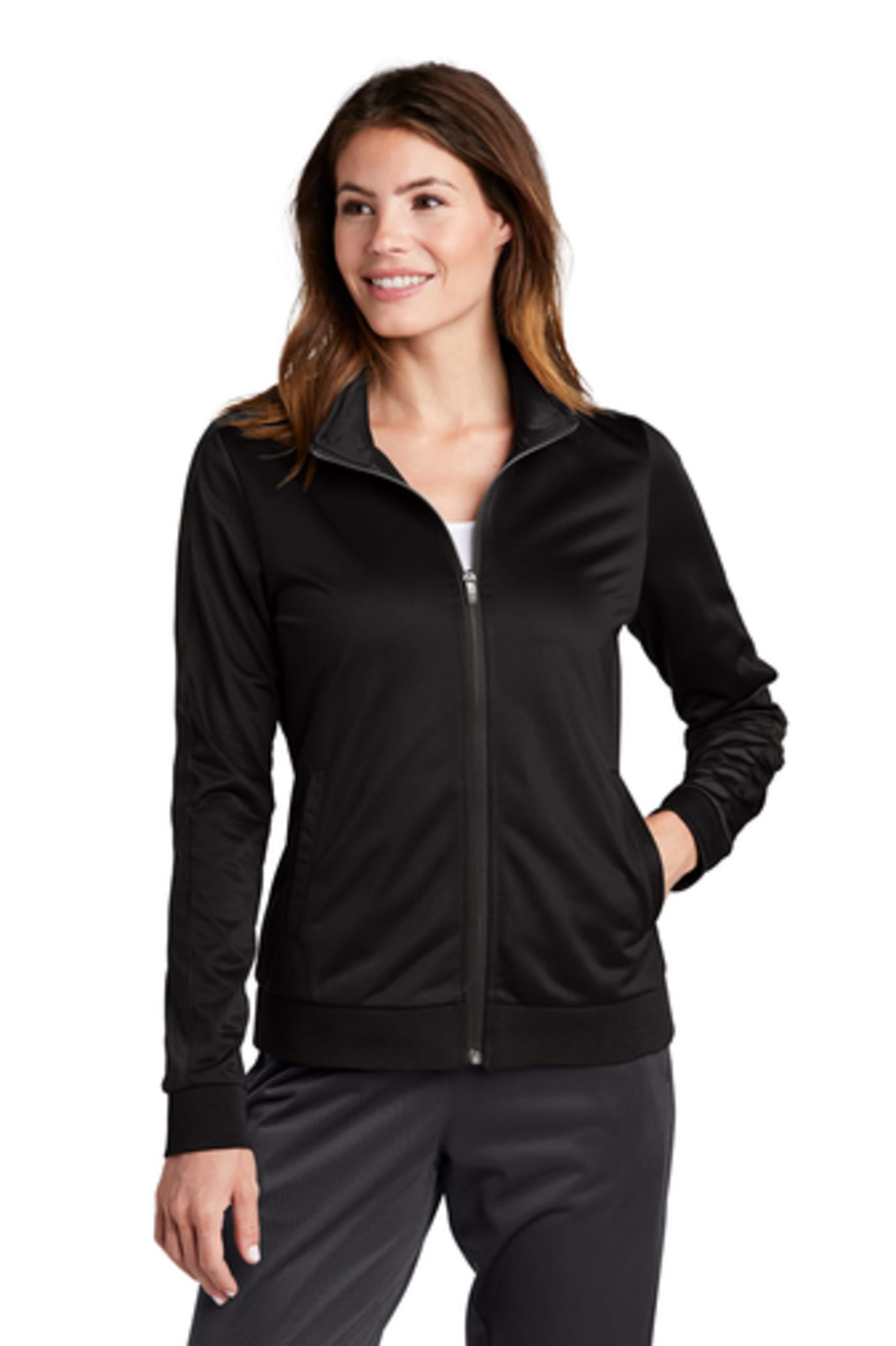 Custom SportTek Ladies Tricot Track Jacket - Coastal Reign