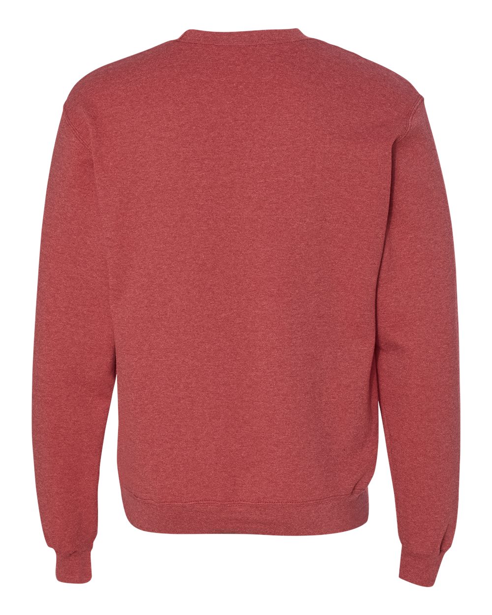 Am image of a Custom Champion Powerblend® Crewneck Sweatshirt in Scarlet Heather!