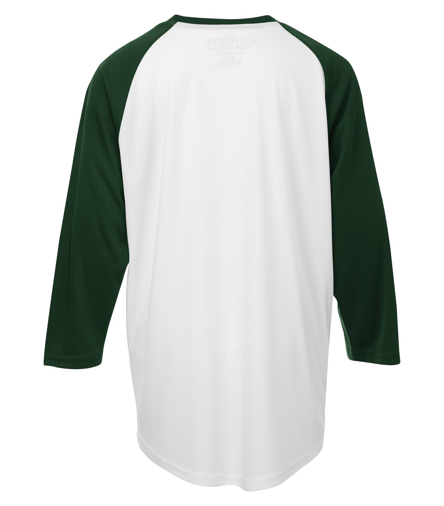 Am image of a Custom ATC Pro Team Baseball Youth Jersey in White/Forest Green!
