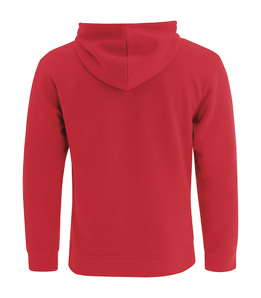Am image of a Custom ATC Esactive Core Hooded Sweatshirt in Red!