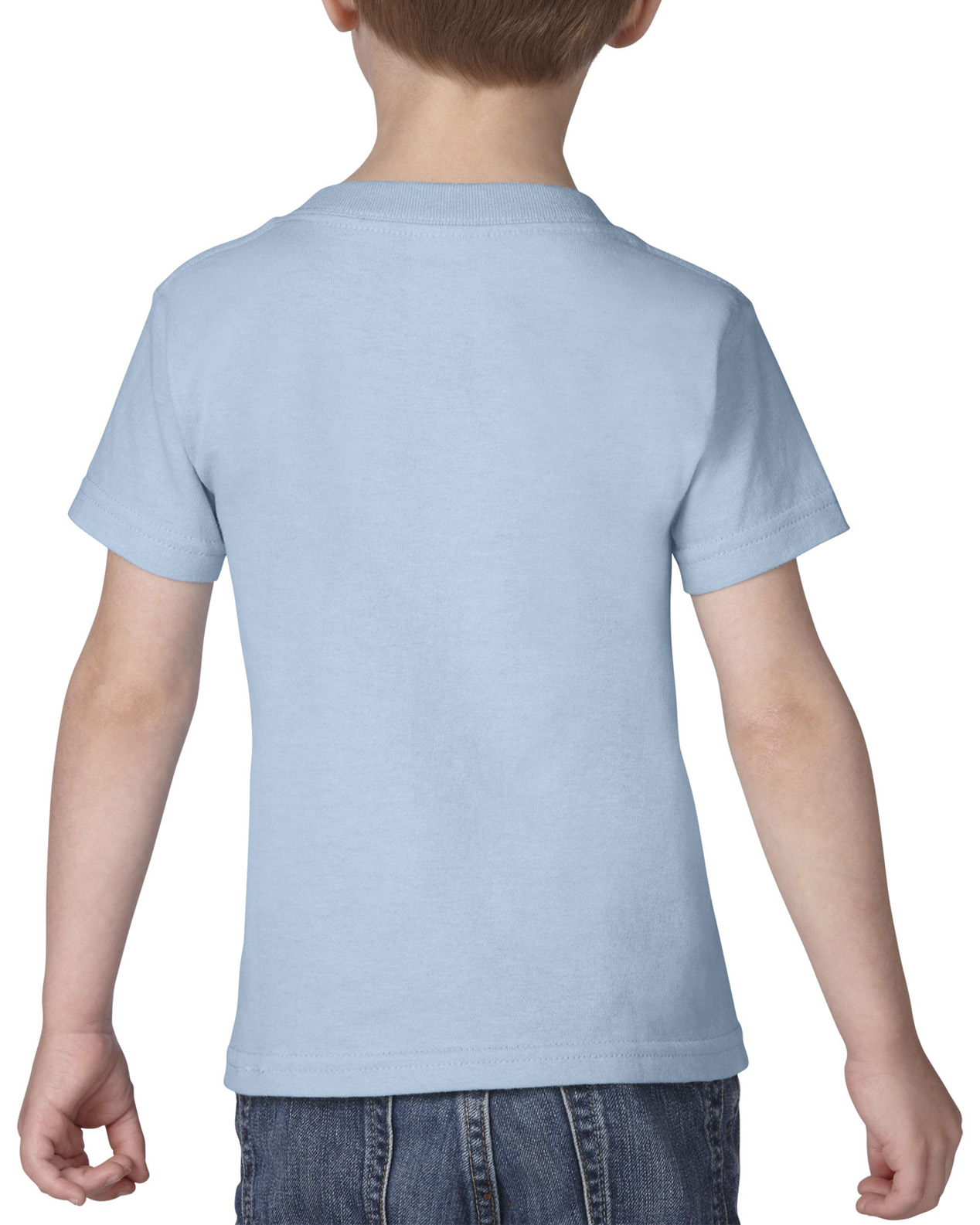 Am image of a Custom Gildan Heavy Cotton Toddler T Shirt in Light Blue!