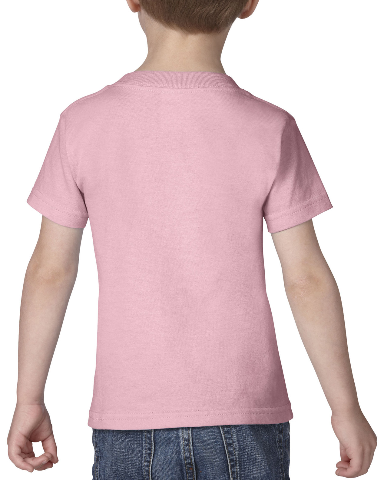 Am image of a Custom Gildan Heavy Cotton Toddler T Shirt in Light Pink!