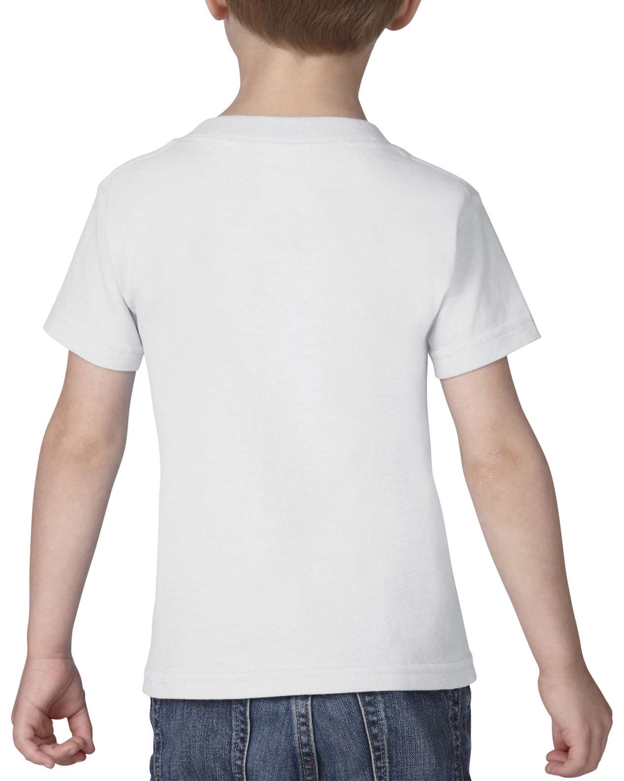 Am image of a Custom Gildan Heavy Cotton Toddler T Shirt in White!