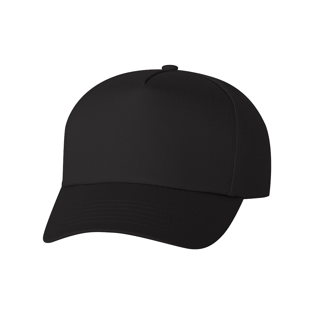 Valucap Five Panel Cap in Black