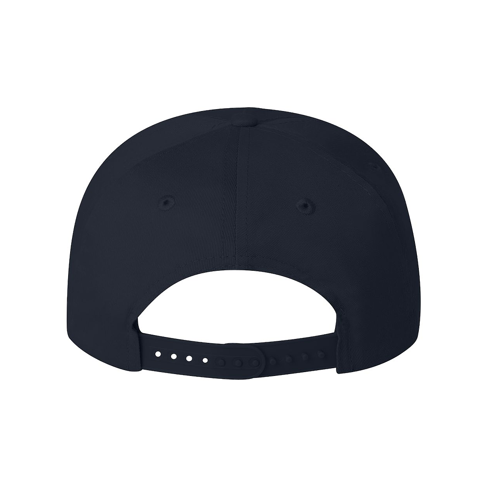 Am image of a Custom Valucap Five Panel Cap in Navy!