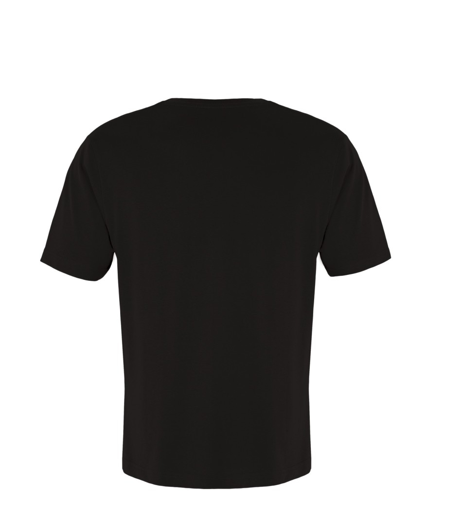 Am image of a Custom ATC Eurospun Ring Spun V Neck Tee in Black!