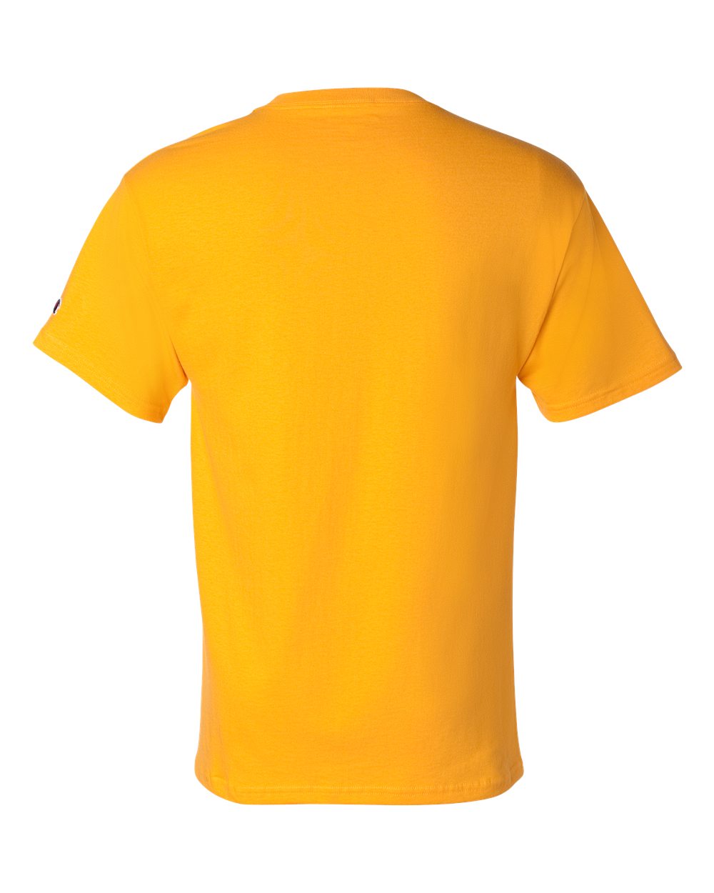 Am image of a Custom Champion Adult Short Sleeve Cotton Tee in Gold!