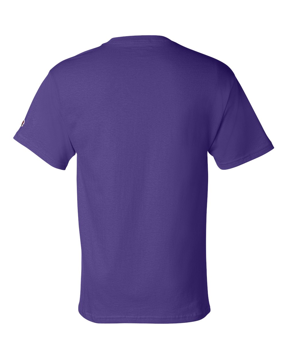 Am image of a Custom Champion Adult Short Sleeve Cotton Tee in Purple!