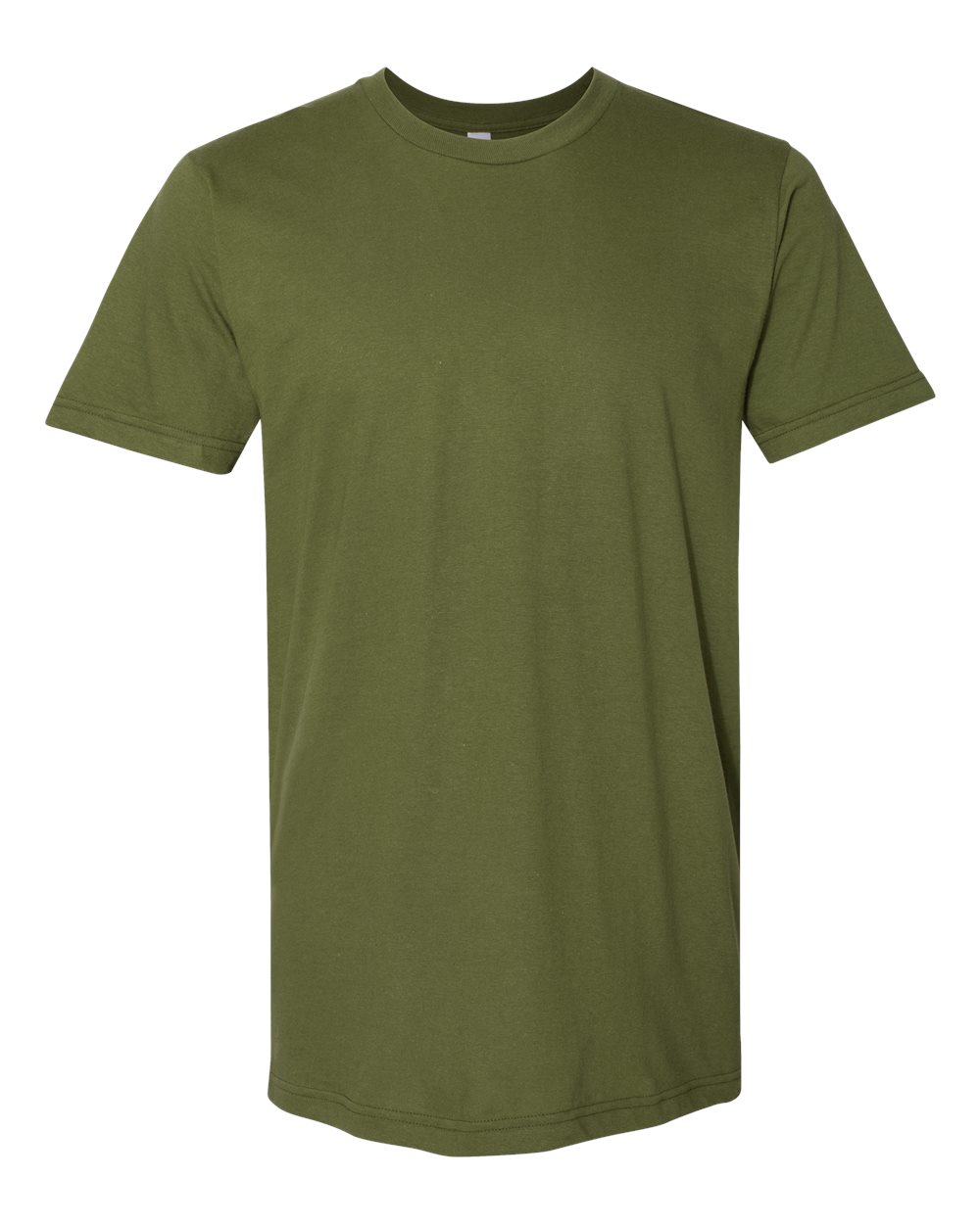 Am image of a Custom American Apparel Fine Jersey Short Sleeve Tee in Olive!