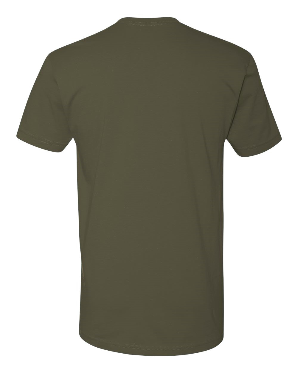 Am image of a Custom Next Level Unisex Cotton TShirt in Military Green!
