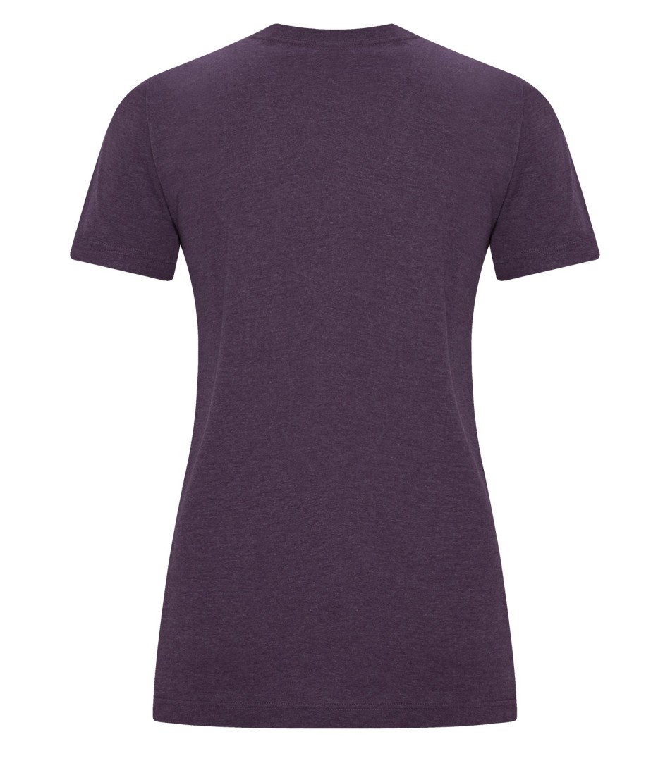Am image of a Custom Koi Element Ring Spun Blend Ladies Tee in Amethyst!
