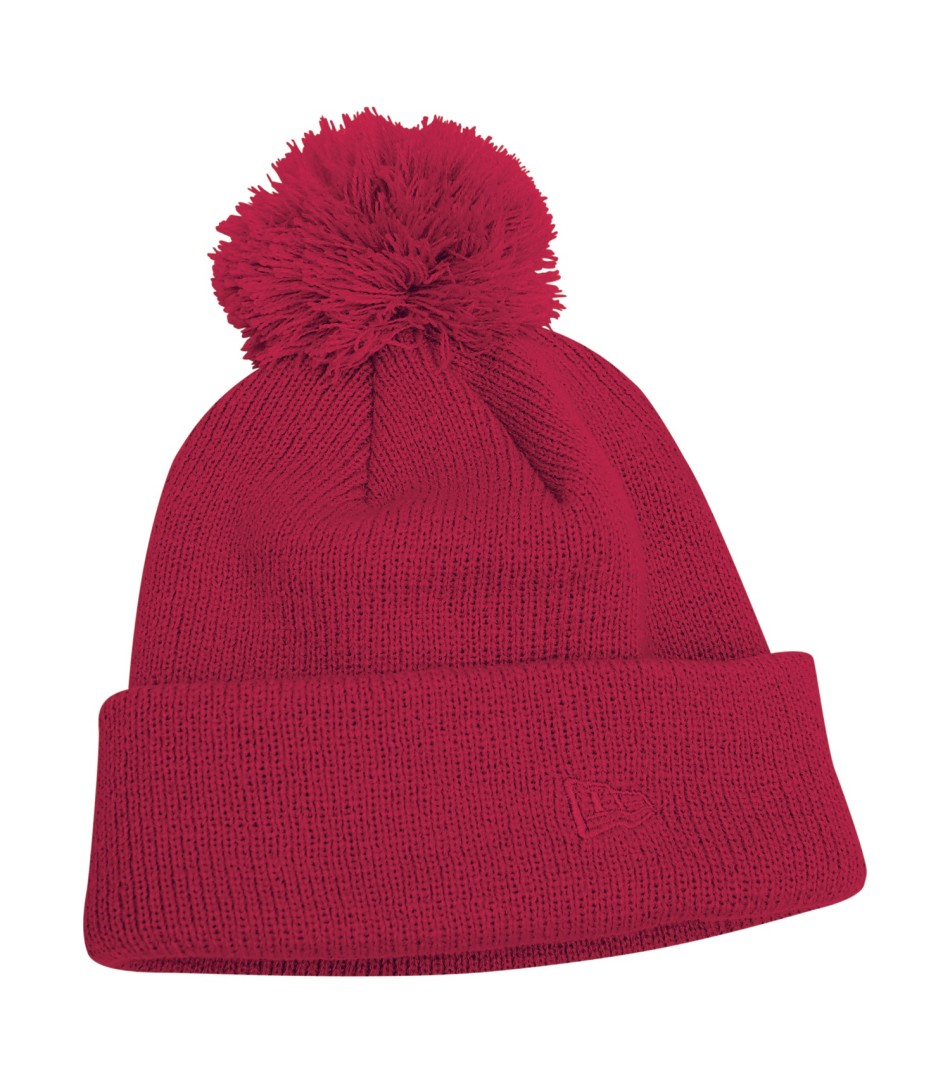 New Era Pom Pom Toque in Red