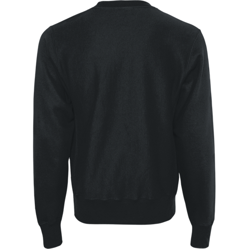 Am image of a Custom Champion Adult Reverse Weave Fleece Crew in Black!