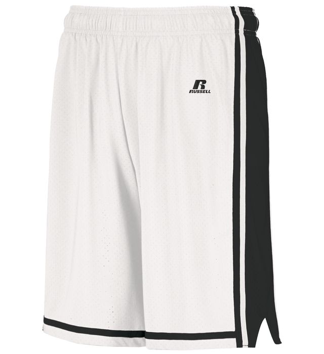 Russell Athletic Youth Legacy Basketball Shorts in White/Black