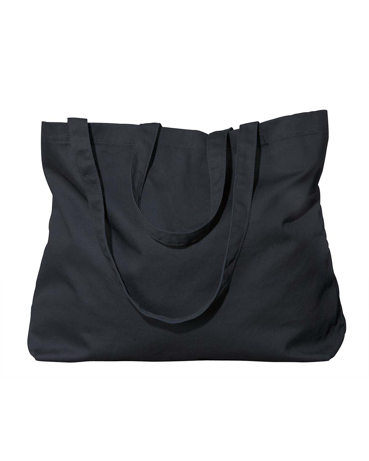 Am image of a Custom Econscious Organic Cotton Large Twill Tote in Black!