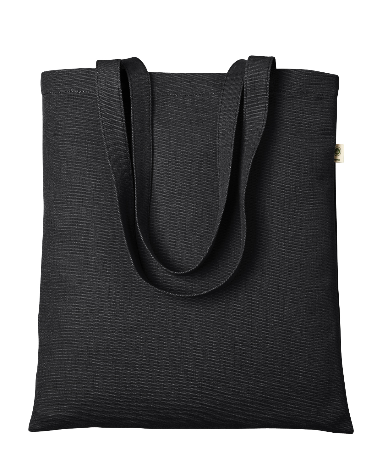 Am image of a Custom Econscious 6.8 oz Hemp Simplicity Tote in Black!
