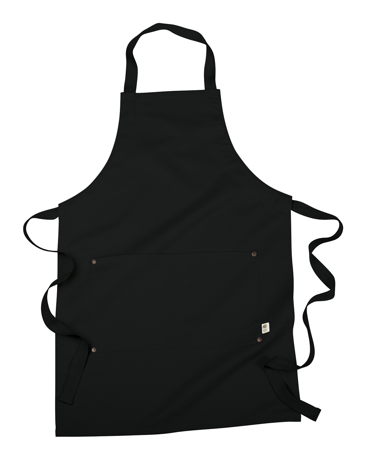 Am image of a Custom Econscious Unisex Eco Apron in Black!