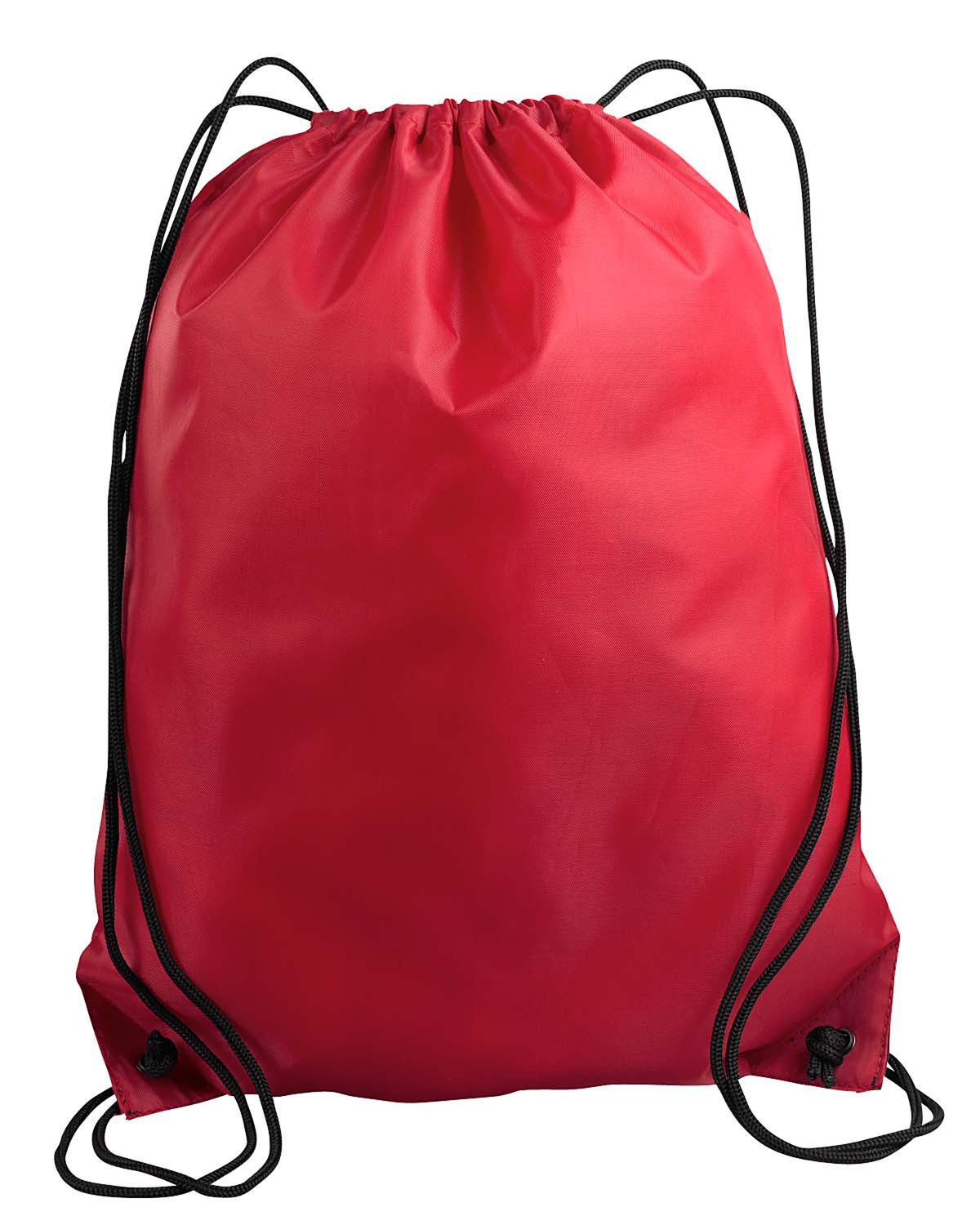 Am image of a Custom Liberty Bags Value Drawstring Backpack in Red!