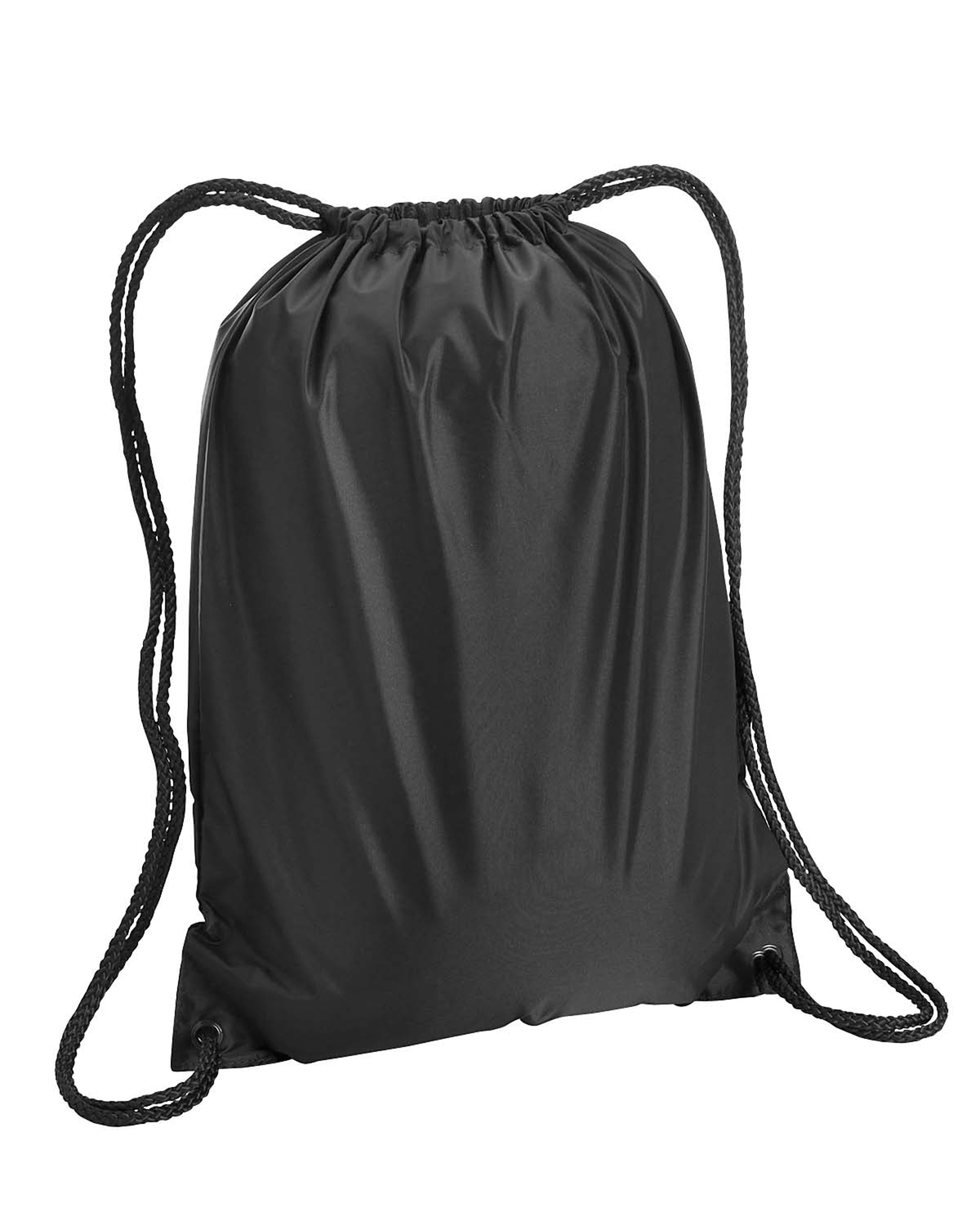 Am image of a Custom Liberty Bags Boston Drawstring Backpack in Black!
