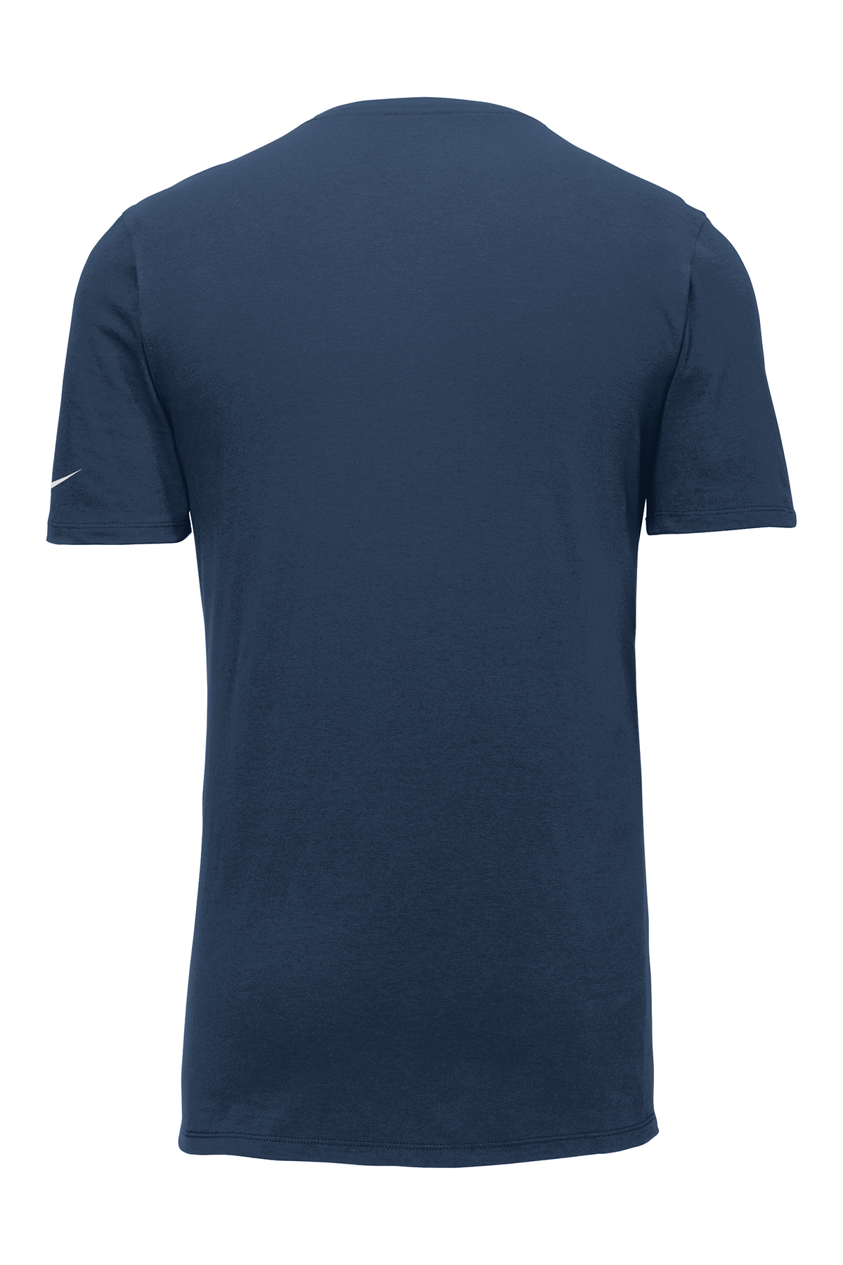 Am image of a Custom Nike Dri FIT Cotton Poly Tee in College Navy!