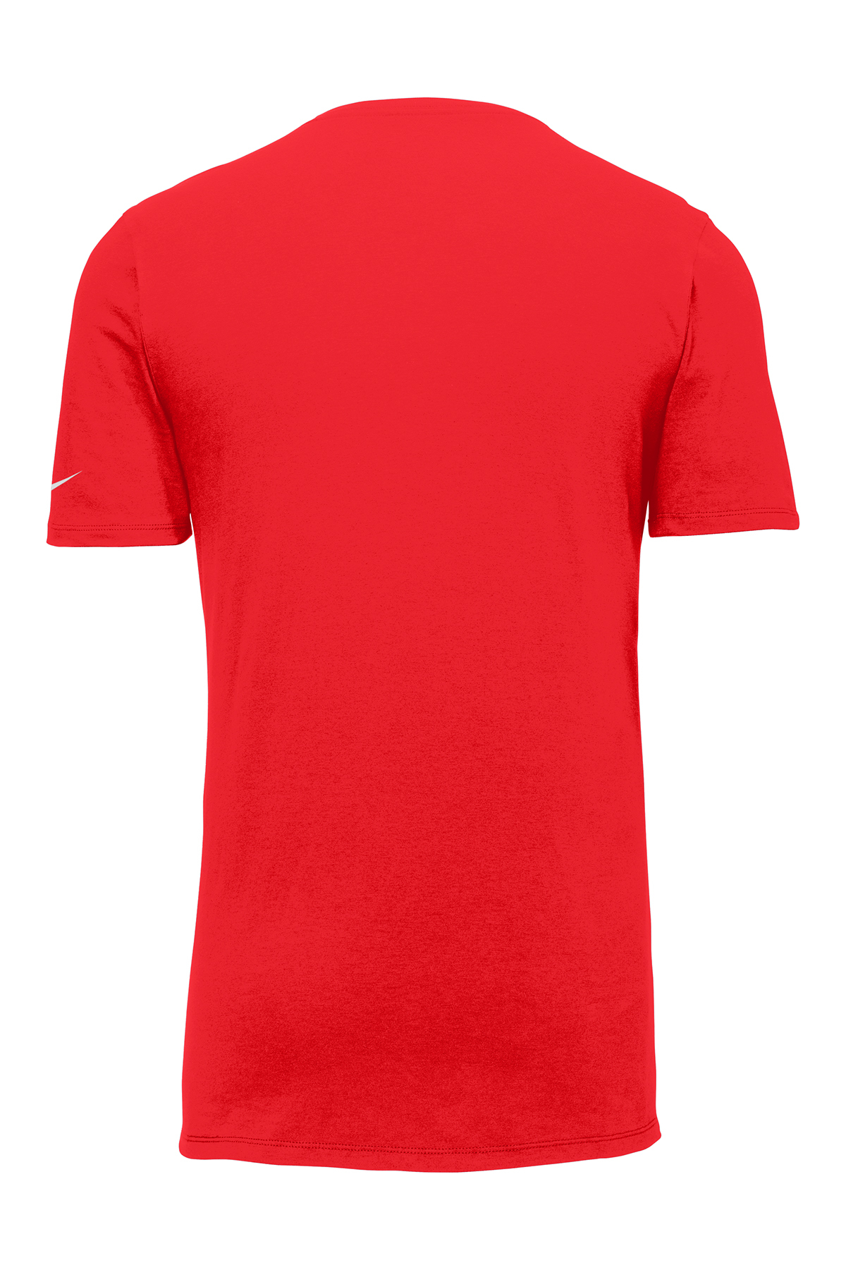 Am image of a Custom Nike Dri FIT Cotton Poly Tee in University Red!