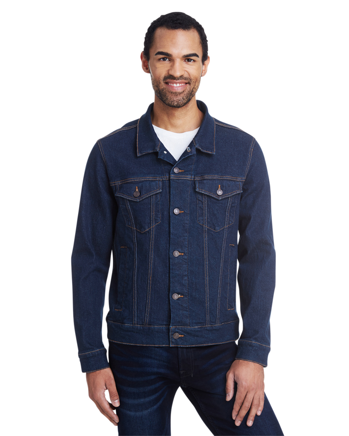 Threadfast Unisex Denim Jacket in Classic Denim
