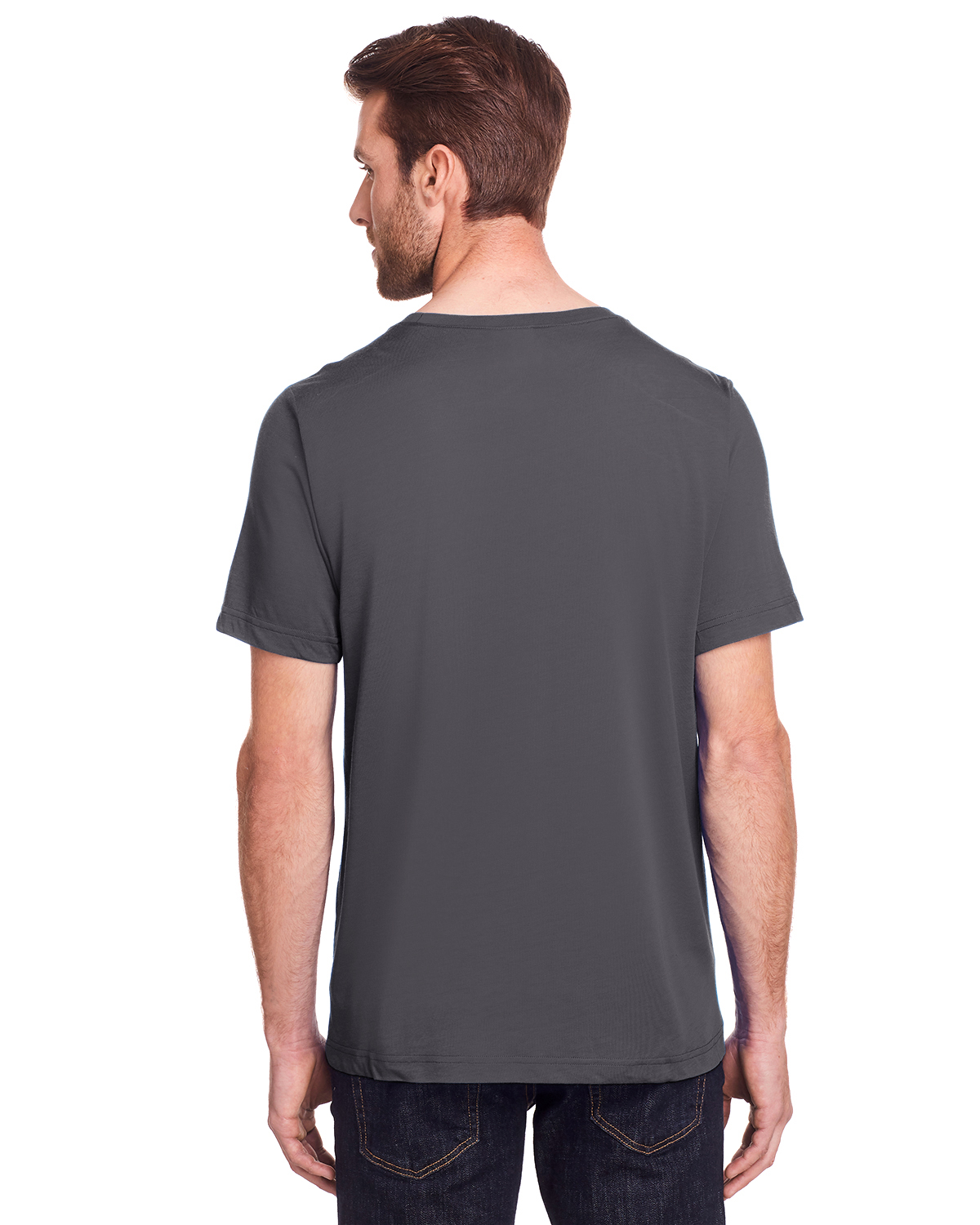 Am image of a Custom Core 365 Adult Fusion ChromaSoft Performance T Shirt in Carbon!