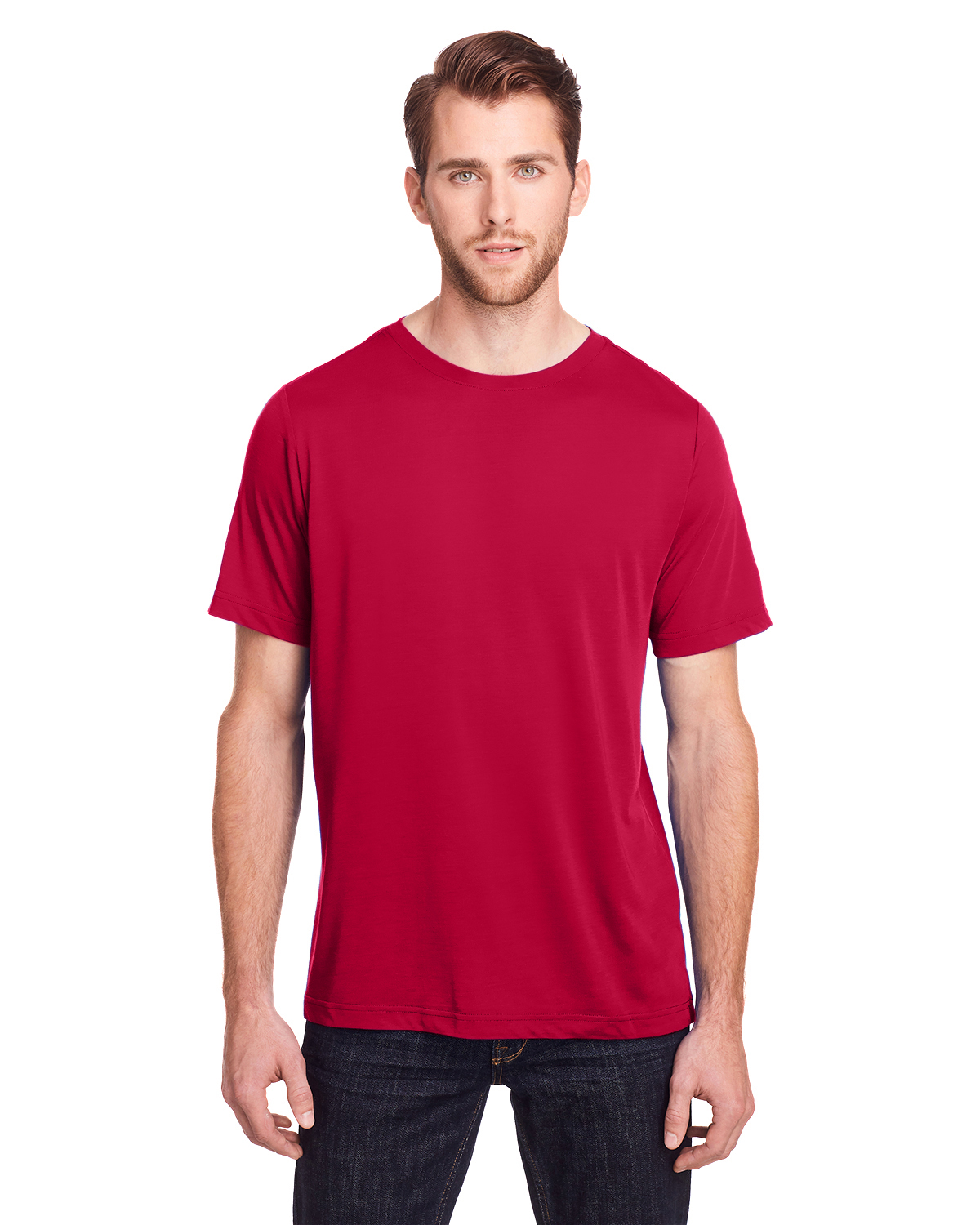 Core 365 Adult Fusion ChromaSoft Performance T Shirt in Classic Red