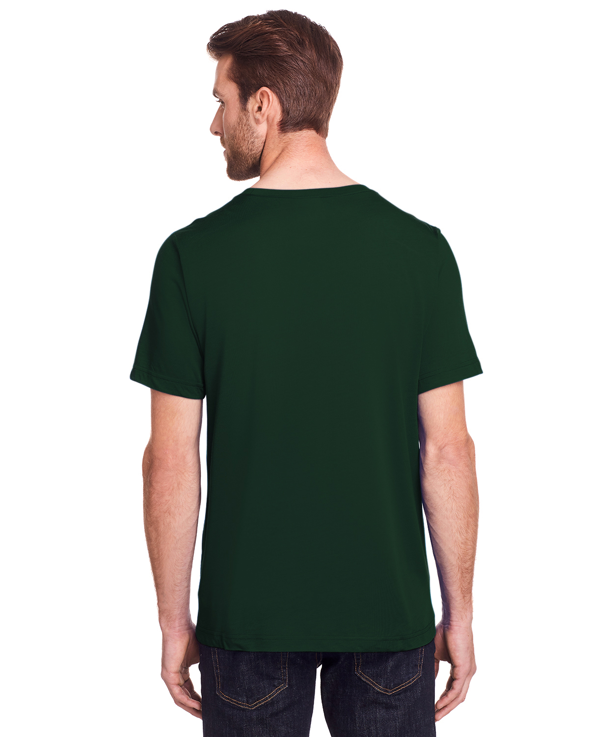Am image of a Custom Core 365 Adult Fusion ChromaSoft Performance T Shirt in Forest!