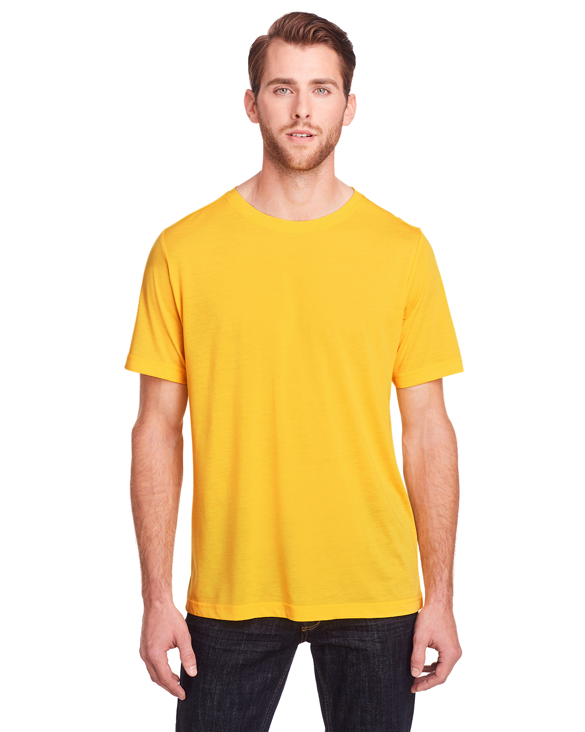 Core 365 Adult Fusion ChromaSoft Performance T Shirt in Campus Gold