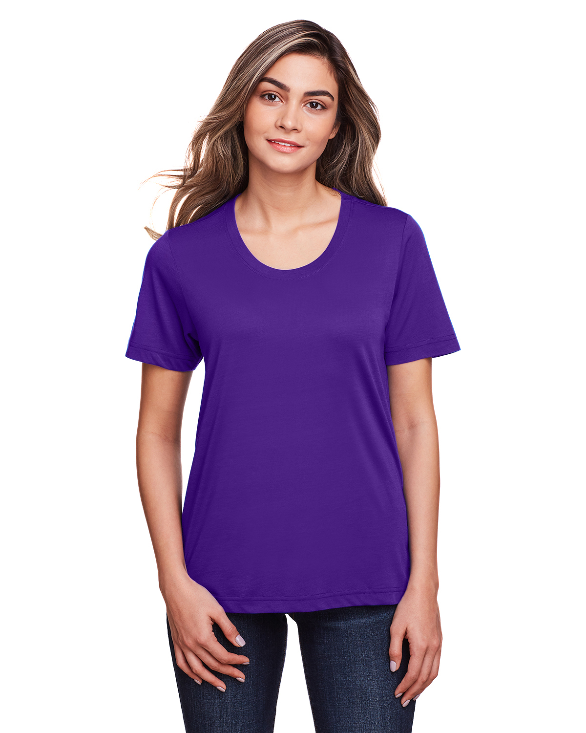 Core 365 Ladies' Fusion ChromaSoft™ Performance T Shirt in Campus Purple