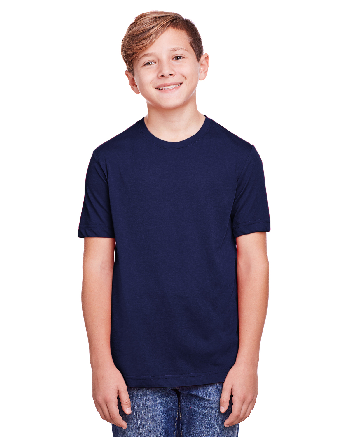 Core 365 Youth Fusion ChromaSoft Performance T Shirt in Classic Navy