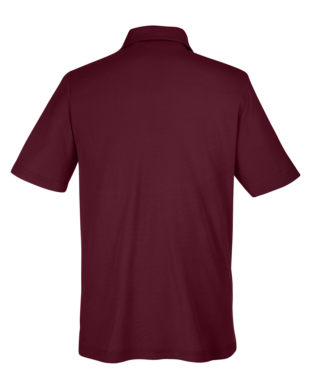 Am image of a Custom Core 365 Men's Fusion ChromaSoft™ Pique Polo in Burgundy!