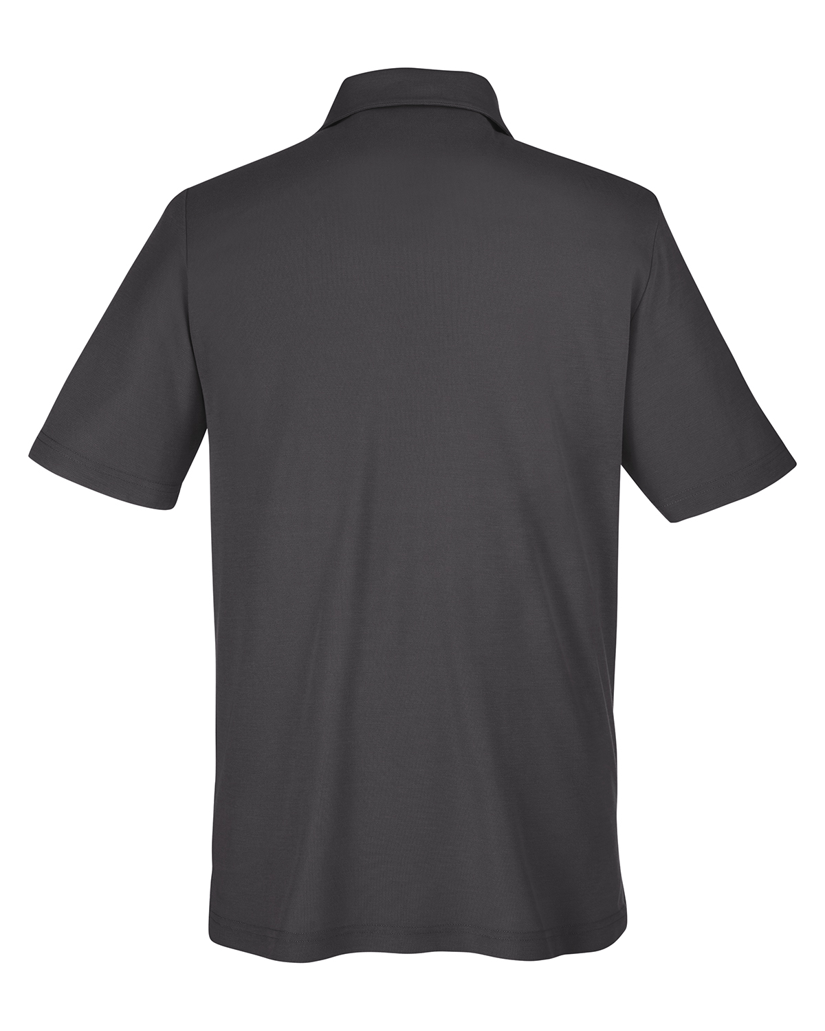 Am image of a Custom Core 365 Men's Fusion ChromaSoft™ Pique Polo in Carbon!