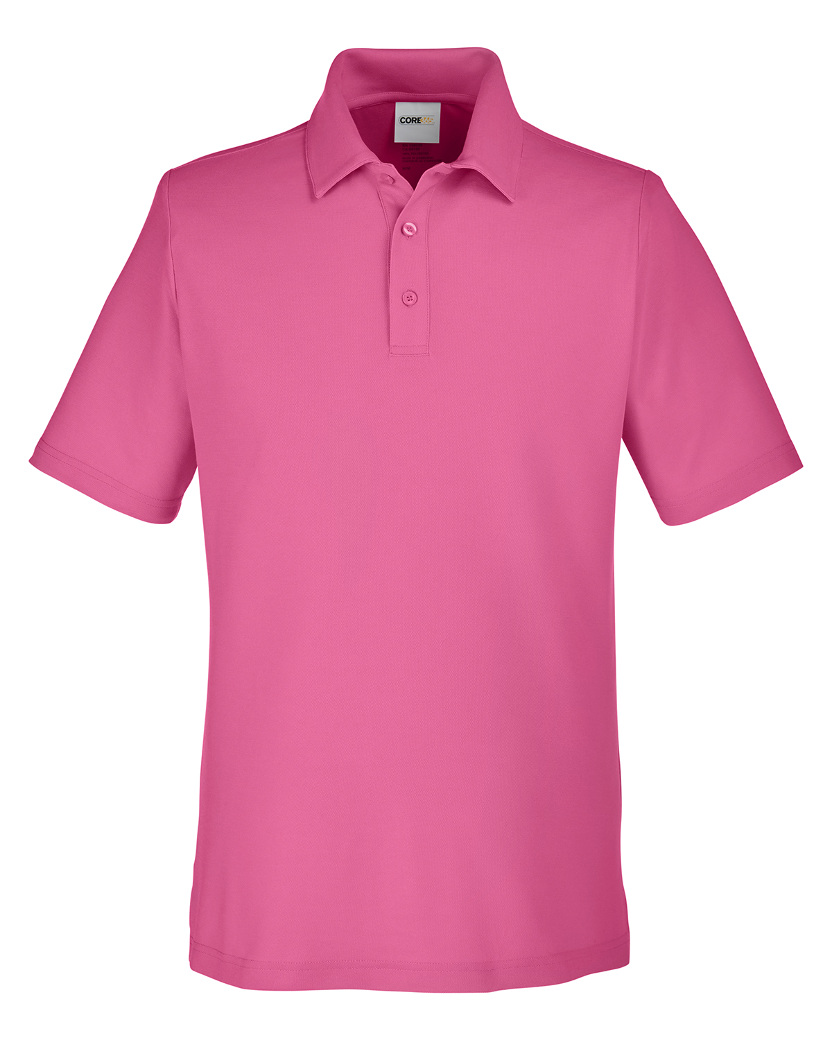 Core 365 Men's Fusion ChromaSoft™ Pique Polo in Charity Pink